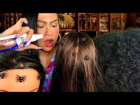 ASMR 🏕️Camp Nurse Lice Scalp Check, Scratch, Plucking + Face Touching & Injections (OUTBREAK 😱)
