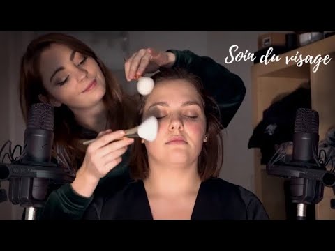 ASMR FRANCAIS ♡ SPA / SOIN DU VISAGE / VISUEL & WHISPER ♡