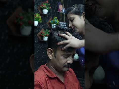 Deer Horn Massage By Lady Barber Chaitali #shorts