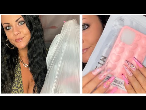 ASMR Shein & Burlington Haul (tapping & fabric sounds)