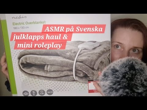 ASMR på Svenska - julklapps haul & mini hudvård och sminkar dig roleplay