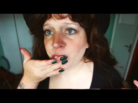asmr messy spit painting and intense mouth sounds