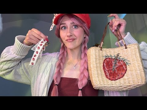 ASMR Turning Into Strawberry Shortcake 🍓 Soft Spoken Makeup, Hair Brushing, Personal Attention