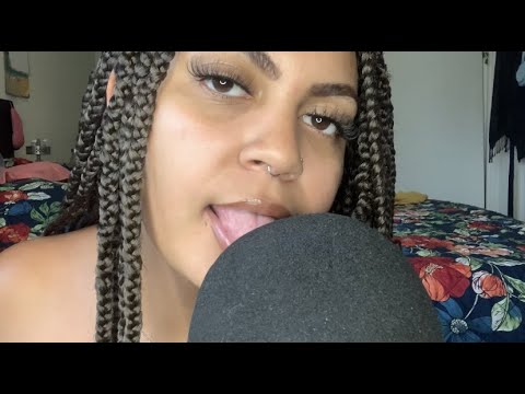 ASMR Mic Licking + Kissing (Mouth Sounds, Minimal Talking)