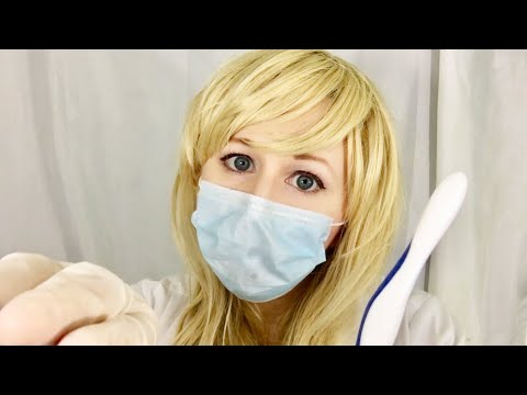 ASMR Dental Exam LOTS of Glove Sounds | Whispering, Pen Light, Lab Coat