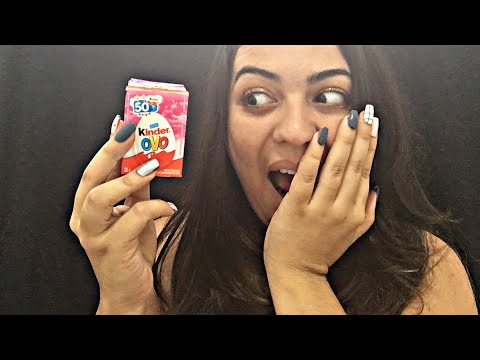 [ASMR] Comendo KINDER OVO 🥚 ߛ caseiro ߛ mastigação ߛ sons de papel