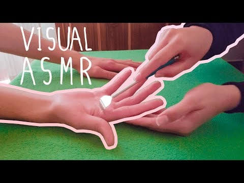 ASMR hand massage with tools (visual triggers, no talking)