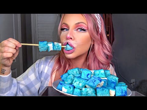 ASMR- EASTER BUNNY MARSHMELLOW MUKBANG INTENSE EATING SOUNDS (HIGHEST VOLUME)