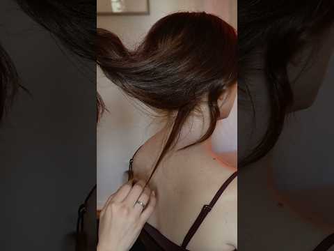 ASMR relaxing hair play 🌙🤍 #asmr #asmrhair #asmrhairplay
