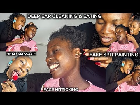 Best ASMR for SleepAggressive Ear Cleaning, HairPlay, Mouth Sounds, Head & Shoulder Massage