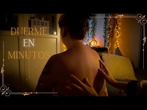 ASMR MASAJE DE ESPALDA EN SECO + CUENCO TIBETANO ( sonido manos secas ) dormirás en pocos minutos 💤