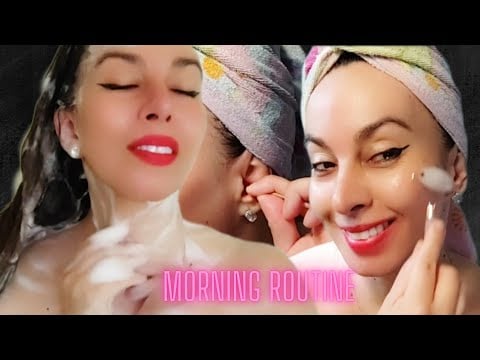 ASMR MORNING ROUTINE - HAIR WASH - FACE MASSAGE