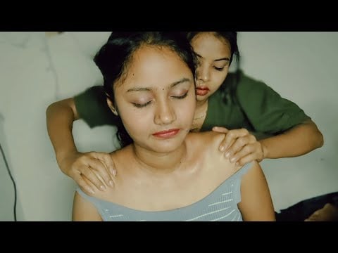 Asmr intense neck and shoulder massage for deep sleep 😴🌜(whisper) #asmr