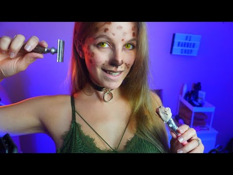 ASMR FLIRTY BARBER SHOP cat girl💈