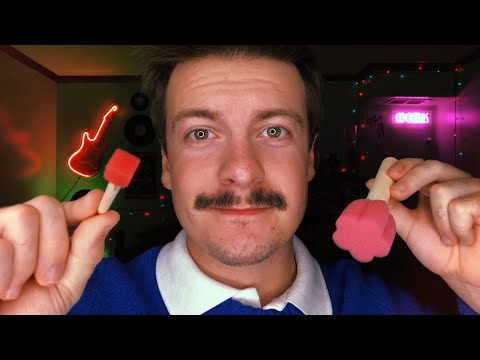 [ASMR] Stamping Your Face w/ Different Shapes (Longer Version) | Up Close Visual ASMR Triggers | RV