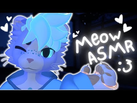 [Furry ASMR] Fluffy Cat gives you tingles with meows :3 [Sleep-aid] [Soft-spoken] [Visual triggers]