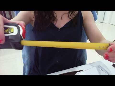 ASMR tape measure - taking measurements and writing them down