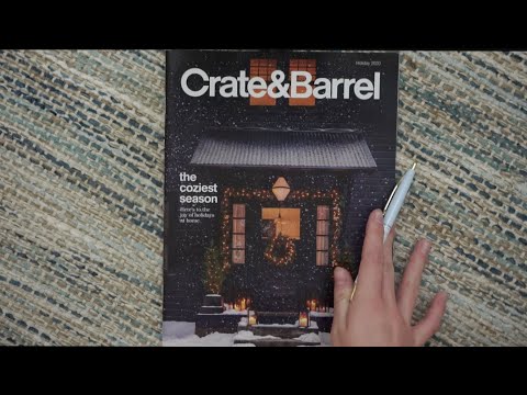 [ASMR] Flipping Through Crate & Barrel's Holiday Catalogue - Soft Spoken