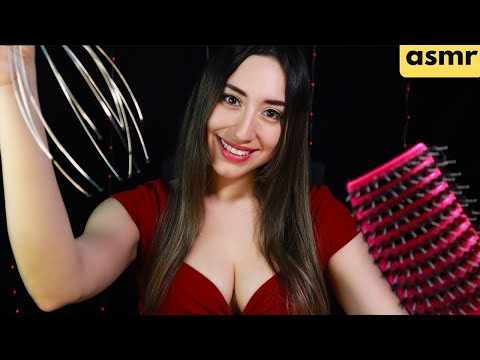 ASMR ✨ MASAJE CRANEAL SUPER RELAJANTE para ANTES DE DORMIR 💜 ASMR en ESPAÑOL Roleplay