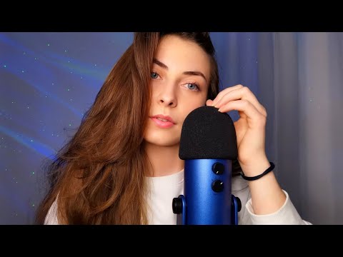 ASMR brushing the mic and your face+mouth sounds ❤️