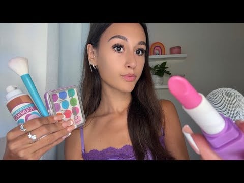 ASMR| Bestie DOES your makeup before your date 😳