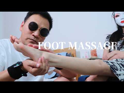ASMR | Mysterious Fox Mask Lady's Barefoot Massage (No Talking)