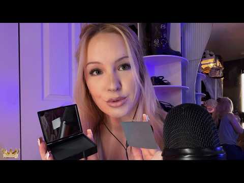 ASMR: Nice lady blots your oily face ☺️ (with layered AND mouth sounds)