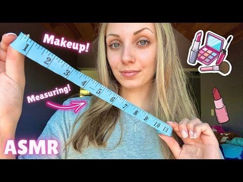 ASMR Makeup & Measuring! 💋(Face Pampering & Personal Attention)
