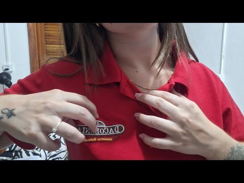 ASMR SCRATCHING na roupa w/ mouth sounds