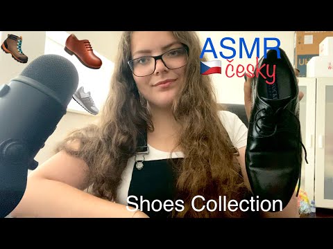 ASMR CZ Men Shoe Collection | Tapping & Scratching | Czech Whispers 👞 (English subtitles)