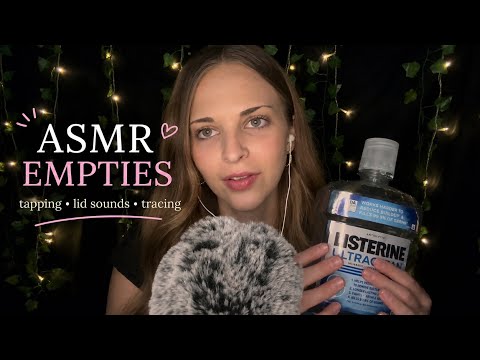 ASMR Empties ✨ Tapping, Lid Sounds, Tracing & Minimal Talking