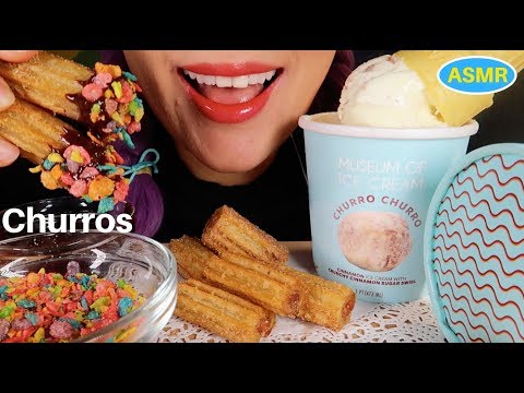 ASMR MUSEUM OF ICE CREAM”CHURRO CHURRO” +CHURROS EATING SOUND |츄로스 아이스크림+츄로스 리얼사운드 먹방 |CURIE.ASMR