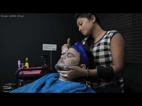 Satisfying Blackheads And Whiteheads Removal | Face Massage ASMR | Neck Cracking By Female Barber