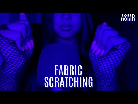 ASMR Fabric Scratching Fishnet Mesh Gloves ~ Hand Sounds and Movements (No Talking)