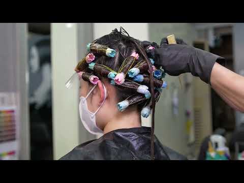 미용실 ASMR  내추럴  히피펌 잘할수있는방법?     natural hippie perm/Korean beauty salon