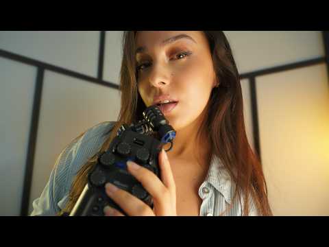 ASMR Deep Ear Attention To Make You Tingle (mouth sounds, mic touching, whispered shh..)