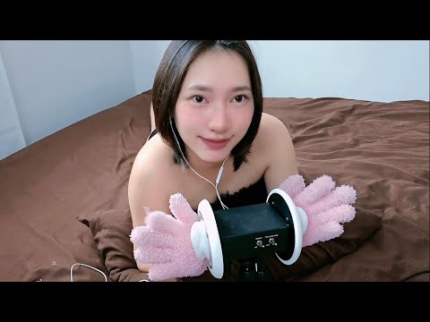 ASMR Fluffy Gloves 3Dio 🧤
