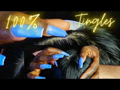 ASMR | AllZoomed Scalp Scratching with nails | Picking Whiteheads | Blowing & Brushing away