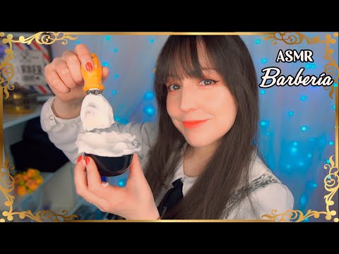 ⭐ASMR [Sub] Barbería en Español: Corto tu Cabello y Barba 💜Binaural Layered Sounds, Soft Spoken
