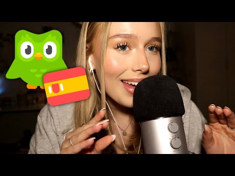 ASMR en español | learning spanish with duolingo pt. 4 🇪🇸