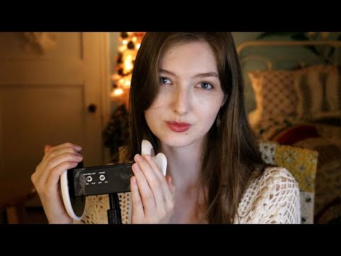 ASMR Oil Ear Massage w/ Gentle Mouth Sounds & Breathing