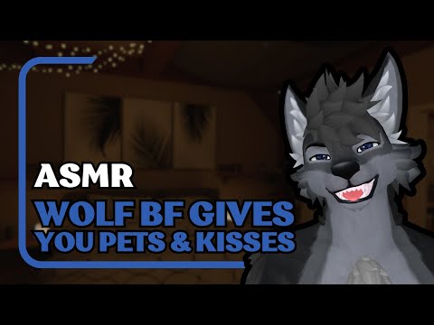 [Furry ASMR] Wolf Boyfriend Gives You Pets and Kisses in Bed