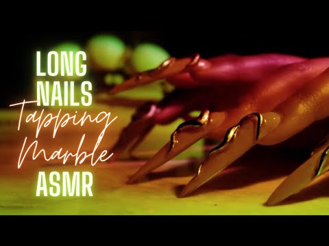 ASMR| Long Nails Tapping Marble & Skin Scratching | Soothing Triggers, Fall Asleep Fast 💤