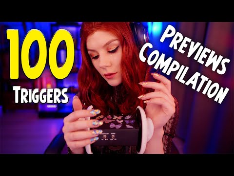 ASMR 100 Triggers in 14 minutes 💎 ASMR Previews Compilation