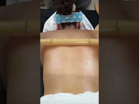 ASMR: Relaxing Massage Back Legs Bally and  Facial Massage WOOD THERAPY   #shorts #asmr #massage