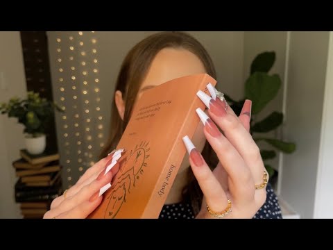 fast not aggressive book tapping for asmr (haul, reading, whisper ramble)