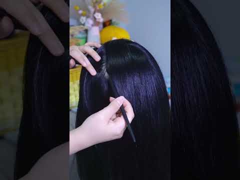 scalp check and hair brushing asmr to sleep and attention