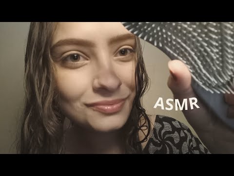 ASMR PENTEANDO SEU CABELO e TE PREPARANDO PARA DORMIR ♥ Camila ASMR