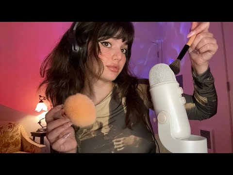 ASMR | 20+ Minutes Of Mic Brushing and Face Brushing With Invisible Scratching (Foam & Bare Mic)