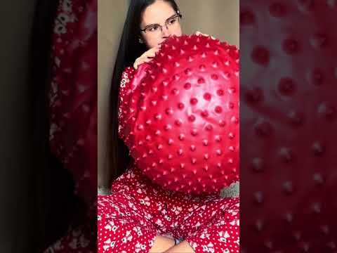 Blowing Yoga Balloon #asmr #balloon #blowing